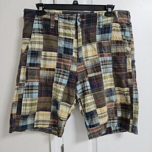 Old Navy Loose Bermuda Patchwork Shorts Men's 36 Longer Length 11" Inseam VGUC
